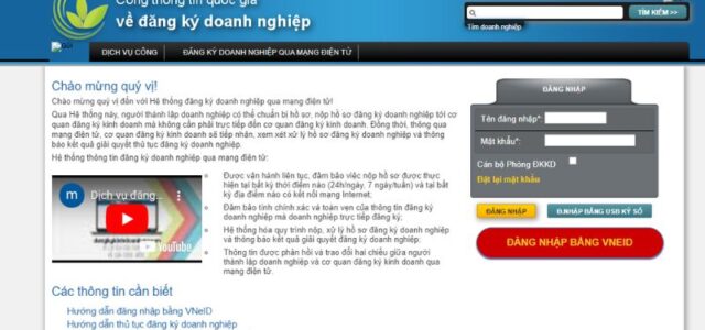 Hướng dẫn tạo tài khoản trên cổng thông tin đăng ký kinh doanh quốc gia.